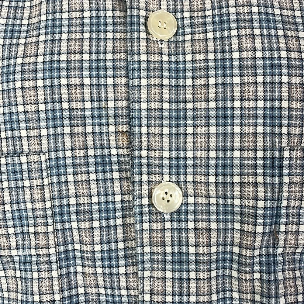 Vintage Esprit Sport Cropped Blazer Jacket Blue Plaid - Picture 8 of 14